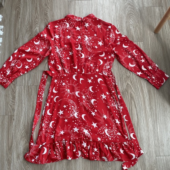 Starry Night Wrap Dress - Picture 2 of 2